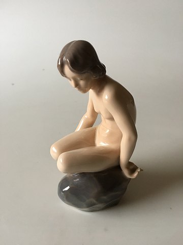 Royal Copenhagen Figurine Girl on Stone No. 4027