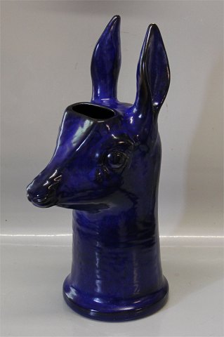 Royal Copenhagen Art Pottery 983 Antilope head - vase 41 cm Design Jeanne Grut 1961