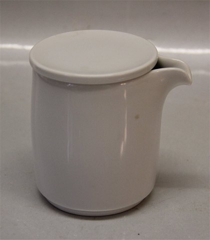 Hvidpot 6211 Flødekande, stor med låg 1.8 dl  8 cm (394) Kongelig Dansk porcelæn 
 Design Grethe Meyer