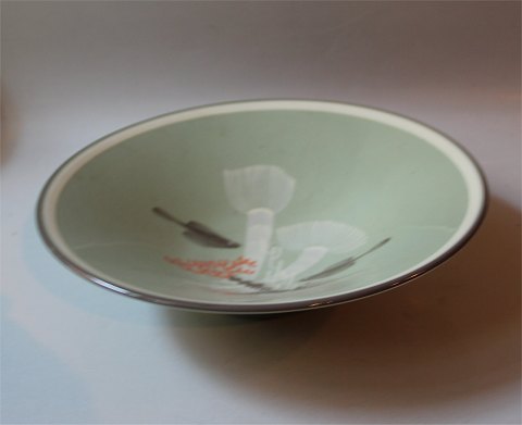 Aluminia kunstfajance 1930-1455 Frugtskål, rund 26 cm, Levant Nils Thorsson