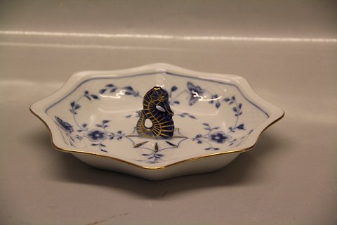 217 Søhesteskål 21 cm (336) B&G Blåmalet Kipling Sommerfugl med guld