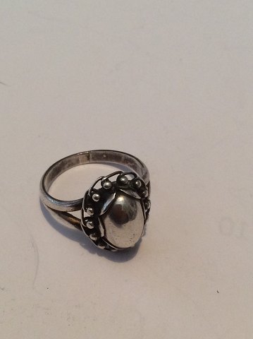 Georg Jensen Sterling Silver Ring with silver Stone No 26 from the 1920