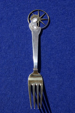 Michelsen Christmas fork 1942 of gilt silver