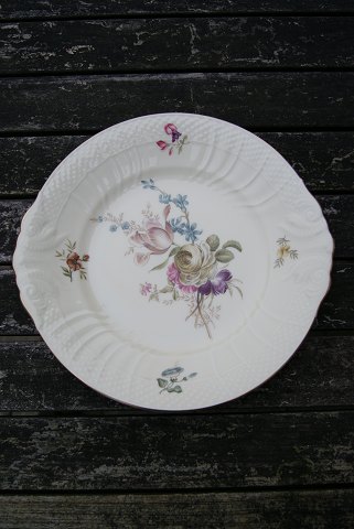 Frisenborg med guldkant porcelæn, runde fade 27cm