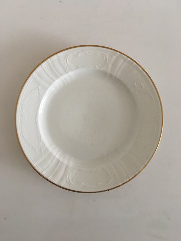 Royal Copenhagen White Juliane Marie with Gold Luncheon Plate No 12013