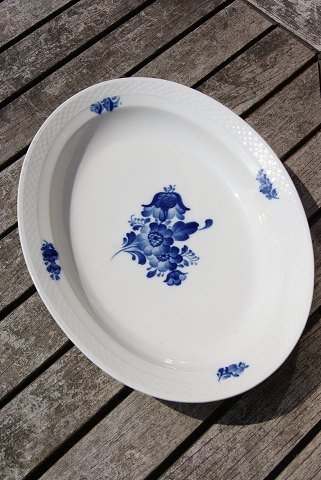 Blaue Blume Glatt dänisch Geschirr. Ovale Anrichtenplatte 33,5cm