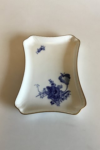 Royal Copenhagen Blue Flower Curved with Gold Square Dish No. 1694.