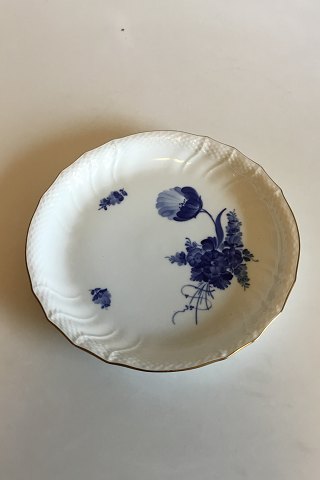 Royal Copenhagen Blue Flower Curved with Gold Round Serving Dish No. 1691