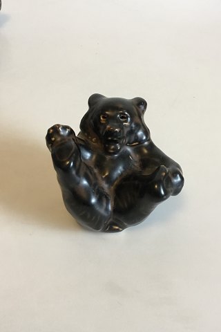 Royal Copenhagen Stoneware Figurine Bear cub on the back No. 22747