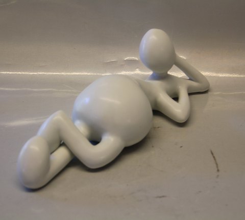 Royal Copenhagen 0387 RC  Musica figur - The Resting or Dreamning Note. 36 cm  (1002387) white,  Monica Ritterband
