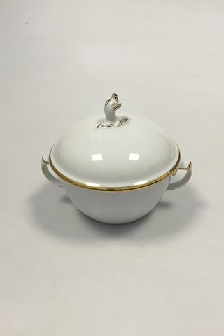 Royal Copenhagen Hvidt Porcelæn med guldkant Sukkerskål No 1275/9178
