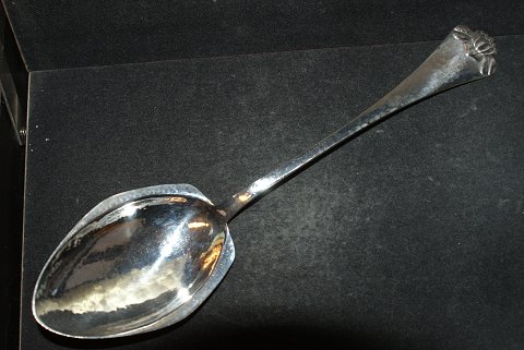 Serving spoon Waterlily Danish silver cutleryHans Hansen SilverLength 24 cm.