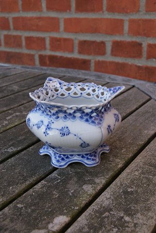 Musselmalet Helblonde porcelæn, stor sukkerskål 1113