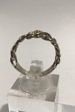 Niels Erik From Sterling Sølv Ring Guldudsmykning