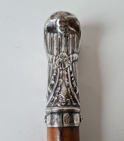 Rococo stick with silver knob from 1759 by Christopher Jonsen 1707-1771 - Copenhagen.