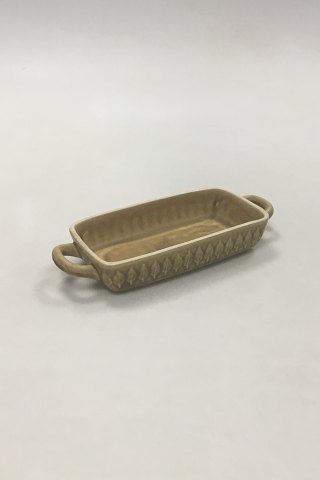 "Relief" Small Oblong dish with handles. Jens Quistgaard Stoneware for B&G / 
Kronjyden