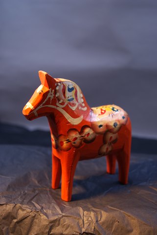 Red Dala horse from Sweden H 14cms