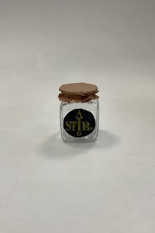 Holmegaard Apotekerflasken, krukke med tekst STIB fra 1992
