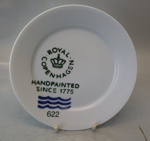 Signatur Kongelig Dansk Porcelæn Musselmalet 622-1 Tallerken, 22 cm, Signatur (1017470)