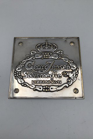 Georg Jensen Silverplated Dealer Plaquette