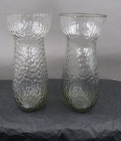 Ovale Hyacintglas, Zwiebelglas, Løg glas i røgfarvet glas 14,5cm