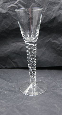 Twist glasses or Amager glasses by Kastrup Glass-Works, Denmark. Schnapps glasses 14cm