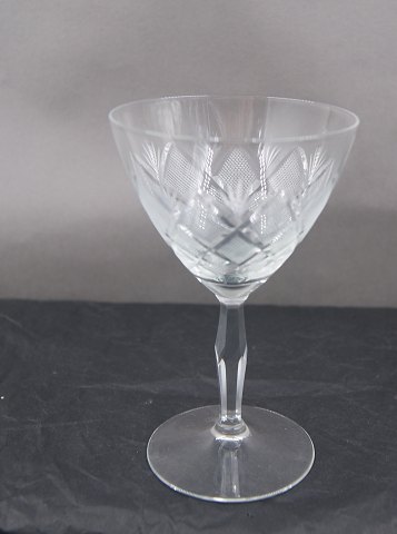 Wien Antik Gläser mit Knopf am Stiel, von Lyngby Glas-Werk, Dänemark. Rotwein Gläser 13cm