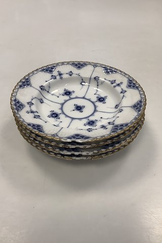 Sæt på 4 Royal Copenhagen Musselmalet Helblonde lille dyb tallerken