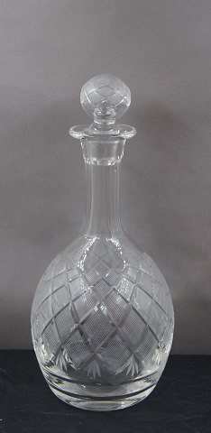 Christiansborg dänisch Kristall Glasservice. Karaffen mit Original Stopfen 25cm