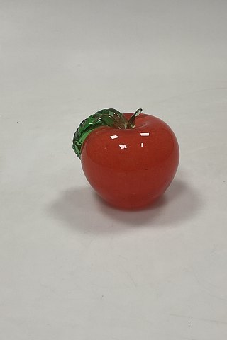Paperweight Red Apple in Glas
