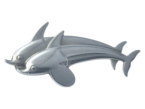Georg Jensen sterling silver
Brooch with two dolphins