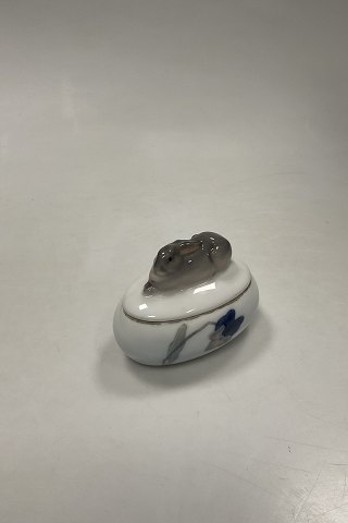 Royal Copenhagen Art Nouveau Lidded Box with Rabbit No. 1614/1337