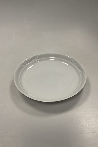 Royal Copenhagen Hvid Magnolia med glaseret reliefKagefad  No 422