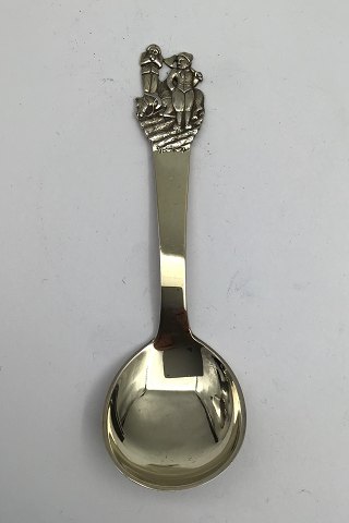 H.C. Andersen Fairy tale Child Spoon in Silver. Little Claus and Big Claus