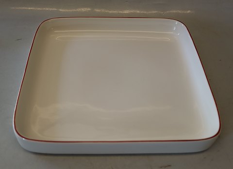 Rød Kant Årstider 3048 Firkantet fad 24 cm (421) e   4 ALL Seasons Rød Top Royal 
Copenhagen