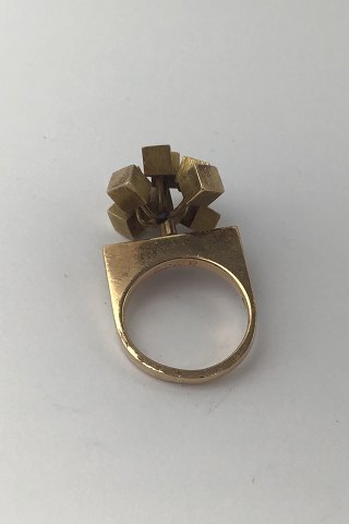 Hans Hansen 14 Ct Gold Ring Modern