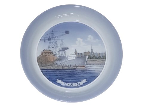 Royal Copenhagen 
Round tray with Helsingør Skibsværft & Maskinbyggeri