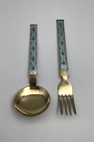 J. Tostrup, Norway Sterling Silver and Enamel Child