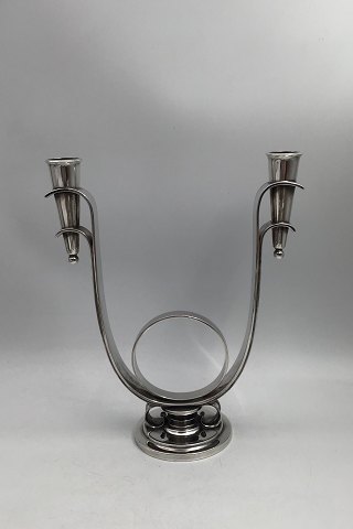 Georg Jensen Sterling Sølv To-armet Art Deco Lysestage No. 758