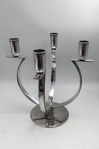 Frantz Hingelberg Sterling Sølv Fire-armet Art Deco Lysestage (1932)