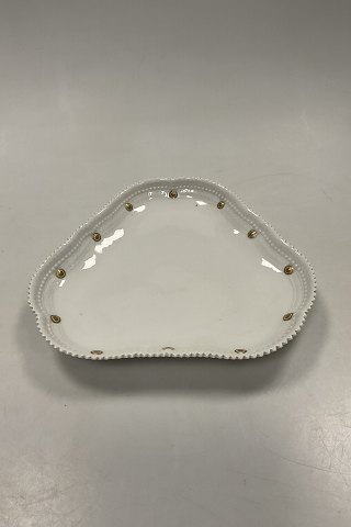 Royal Copenhagen Flora Danica White Triangular Dish No. 554 / 3511