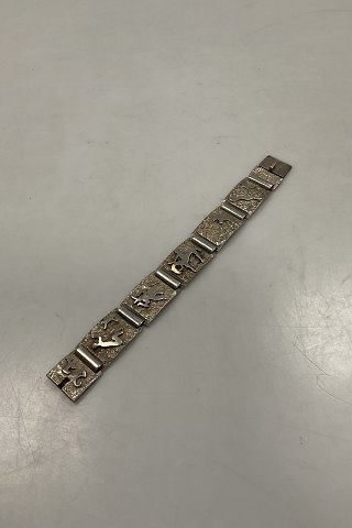 Nice Handmade Silver Bracelet with animistic motifs
