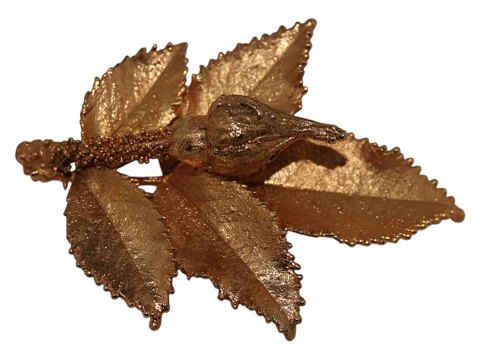 Flora Danica
Large gilded leaf brooch