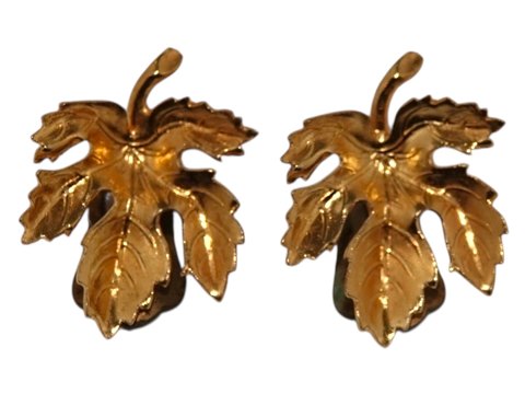 Flora Danica
Gilded leaf ear clips