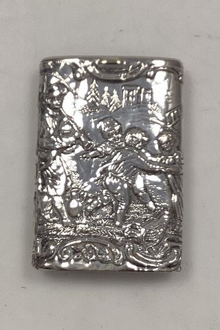Dutch silver matchbox in silver, 830S