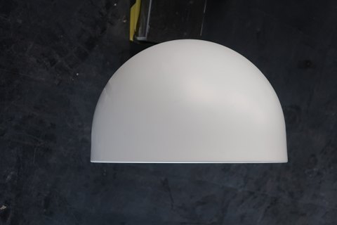 Good and functionel wall lamps from Fokus, Denmark
Beautiful half round shade made of white painted metal with flat undershade 
made of white dull plastic
Design: Claus Bonderup, Denmark
Produced by Fokus, Denmark
Diam: about 27cm
H: about 14,5cm
