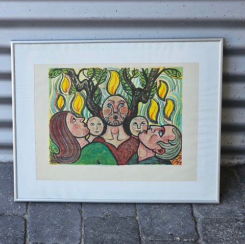 Henry Heerup
Litografi
Folk under træ