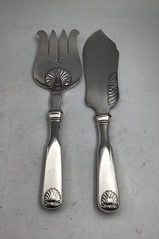 Danish Silver Musling Fish Servers