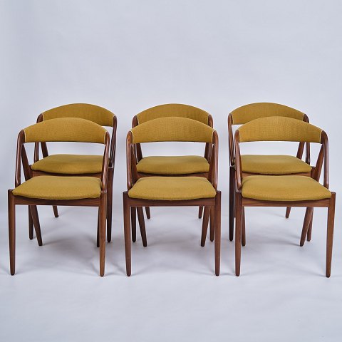 Set Of Six Dining Chairs - Model 31 - Teak - Kai Kristiansen - Danish Design - 
1960s
