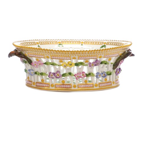 Royal Copenhagen Flora Danica fruit bowl #3526. 
"Cerasus avrum L.". H: 8,5cm. L: 26cm